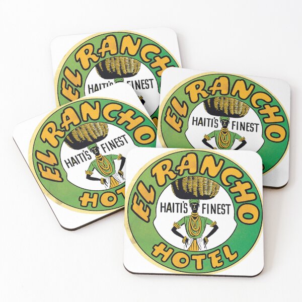 Item preview, el rancho Hotel Haiti Finest - vintage luggage tag designed and sold by PIXEL POP DESIGNS - Beyond the Norm!.
