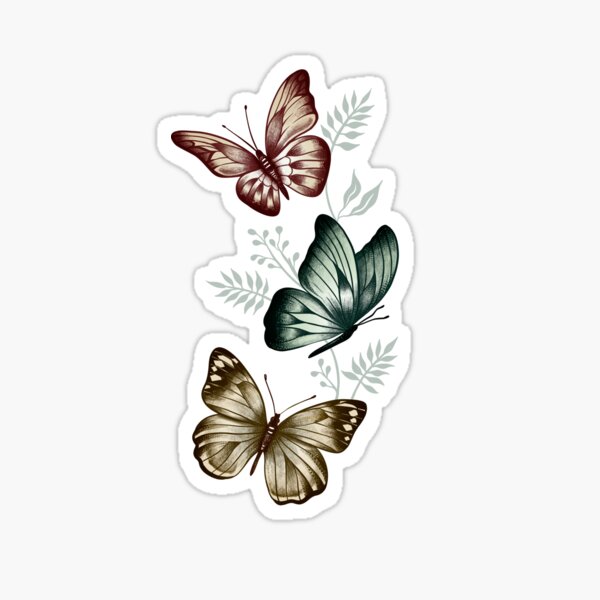 Item preview, Butterflies trio between foliage designed and sold by Rômulo Queiroz.