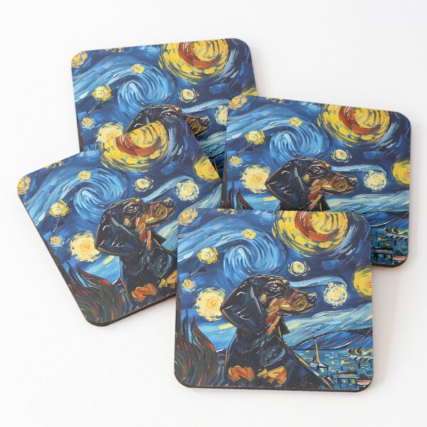 Item preview, Starry Night Dachshund Van Gogh Dog designed and sold by Vangoholic.