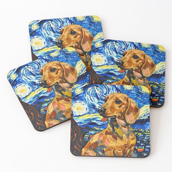 Item preview, Starry Night Dachshund Van Gogh Dog designed and sold by Vangoholic.