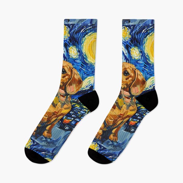 Item preview, Starry Night Dachshund Van Gogh Dog designed and sold by Vangoholic.