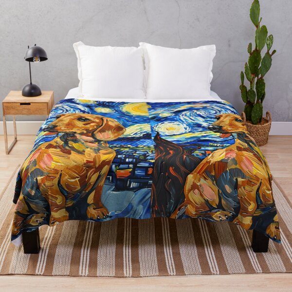 Item preview, Starry Night Dachshund Van Gogh Dog designed and sold by Vangoholic.