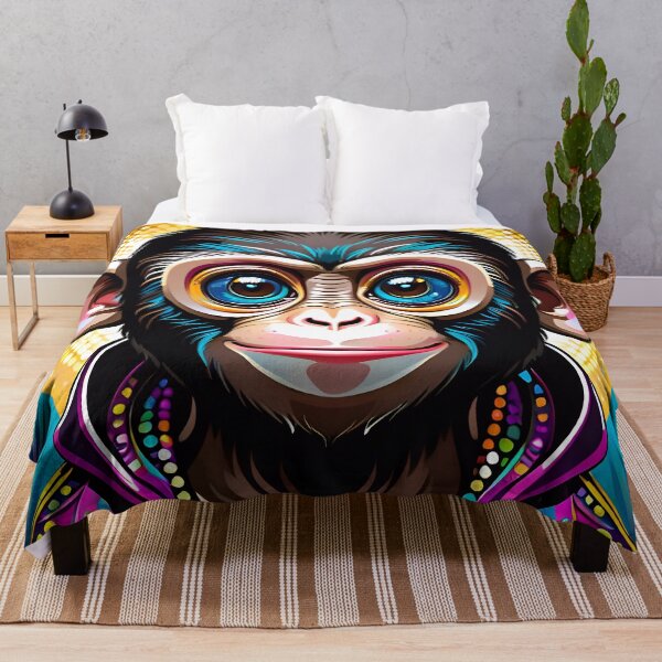 Item preview, Cute Anime Kawaii Disco Monkey Illustration designed and sold by TheArtOfPat.