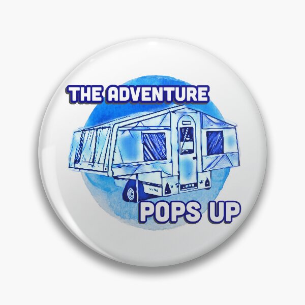 Item preview, The Adventure Pops Up Blue and White Trailer Tent designed and sold by BeccaAelishe.