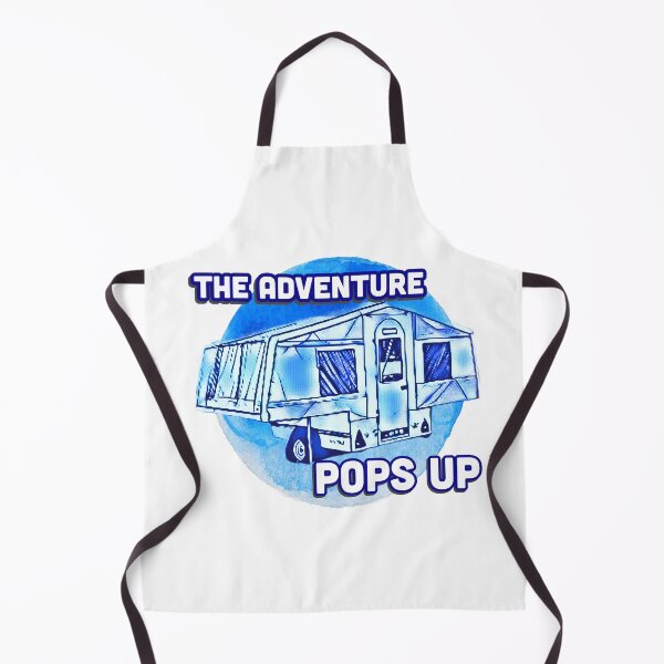 Item preview, The Adventure Pops Up Blue and White Trailer Tent designed and sold by BeccaAelishe.