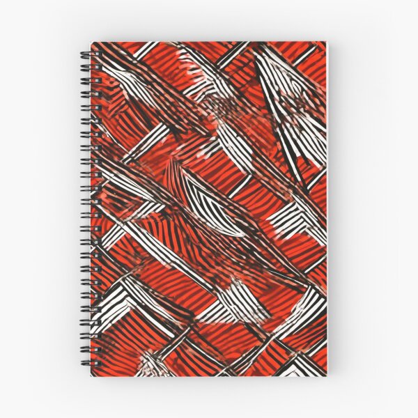 Item preview, red fabric black white red lines designed and sold by janjacbu.