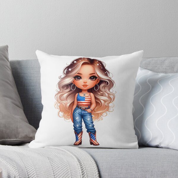 Item preview, 4Th July Chibi Doll, 4Th July Chibi Design, Blonde Chibi Girl, American Chibi Doll, Independence Day Chibi Girl, Happy American Day, American Holiday.. designed and sold by gabrielakrall.