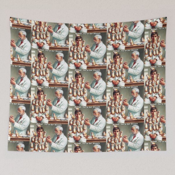 Item preview, Annual Medical Checkup Shows He Has Weasels designed and sold by Rick London Gifts.
