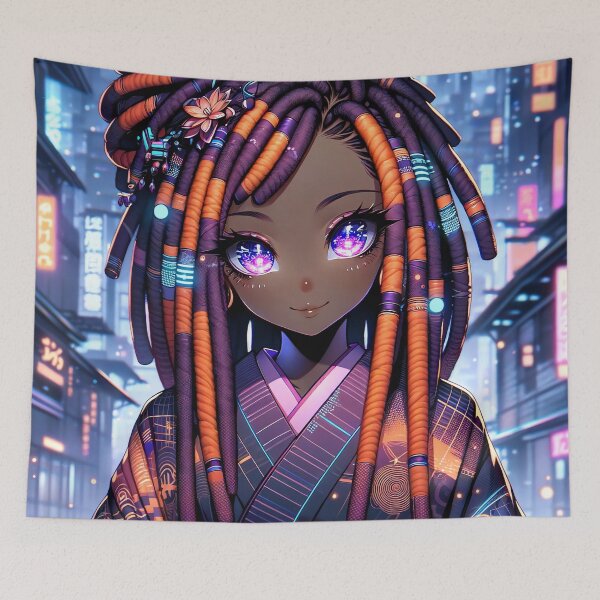 Item preview, Cyberpunk Orange Elegance designed and sold by The Journey Ain't Mid.