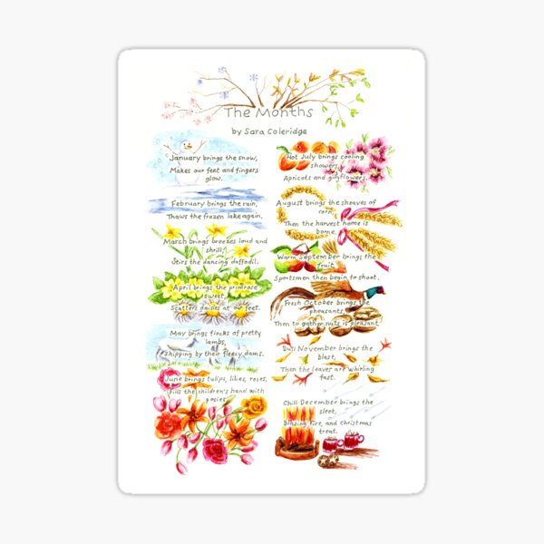 Item preview, The Months by Sara Coleridge designed and sold by LymphomaLass.