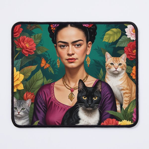 Item preview, Frida Kahlo  flowers cats and kittens ,Frida Kahlo designed and sold by TeeARTHY.