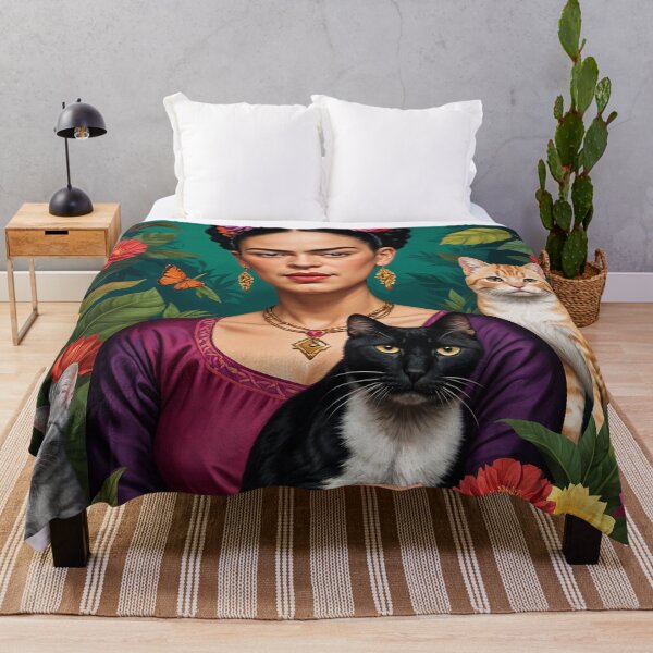 Artikelvorschau, Frida Kahlo Blumen, Katzen und Kätzchen, Frida Kahlo entworfen und verkauft von TeeARTHY.