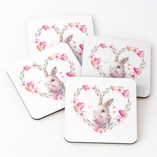 Item preview, Bunny and Flower Heart designed and sold by Zientala.