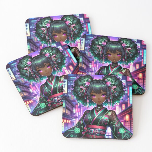 Item preview, Neon Cyber Geisha designed and sold by The Journey Ain't Mid.