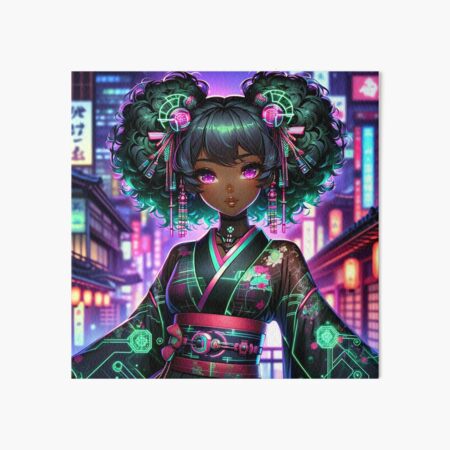 Item preview, Neon Cyber Geisha designed and sold by The Journey Ain't Mid.