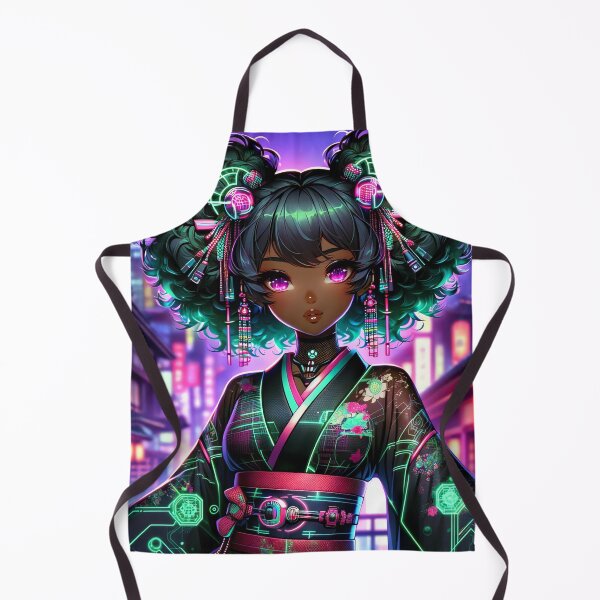 Item preview, Neon Cyber Geisha designed and sold by The Journey Ain't Mid.