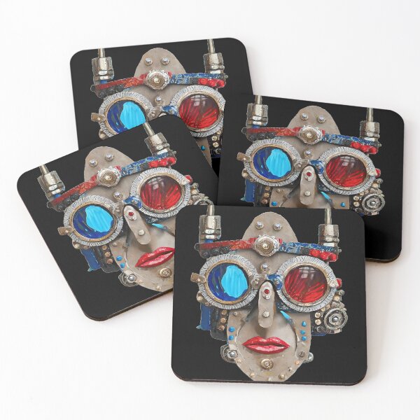 Aperçu de l'œuvre Masque métallique Steampunk avant-gardiste "Hot Lips" créée et vendue par Lee Hiller Designs.
