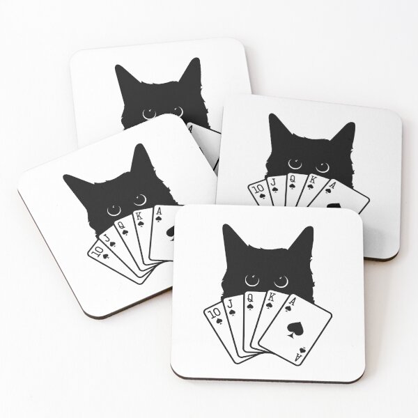 Item preview, Cat with Straight Poker Hand (Ace high) designed and sold by GoblinBoutique.