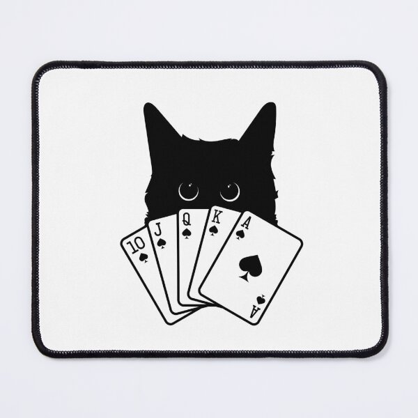 Item preview, Cat with Straight Poker Hand (Ace high) designed and sold by GoblinBoutique.