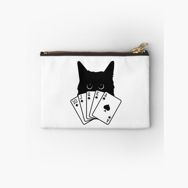Item preview, Cat with Straight Poker Hand (Ace high) designed and sold by GoblinBoutique.