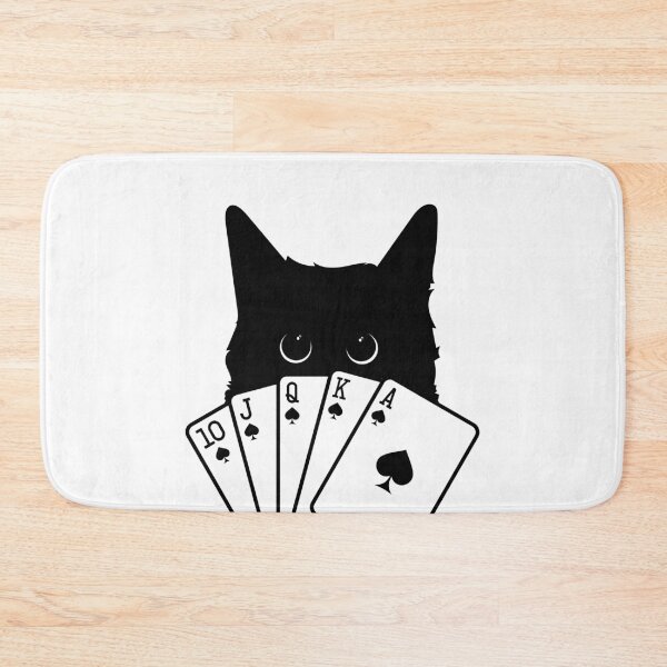 Item preview, Cat with Straight Poker Hand (Ace high) designed and sold by GoblinBoutique.