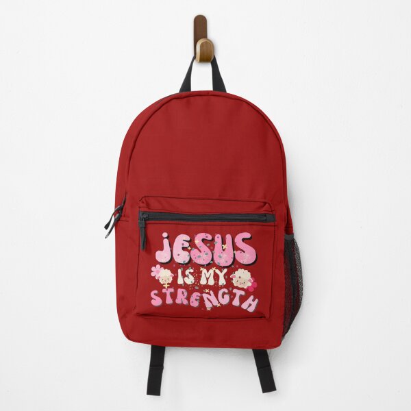 Item preview, Jesus is my Strength Cute Lamb Cartoon Typography designed and sold by jteart.