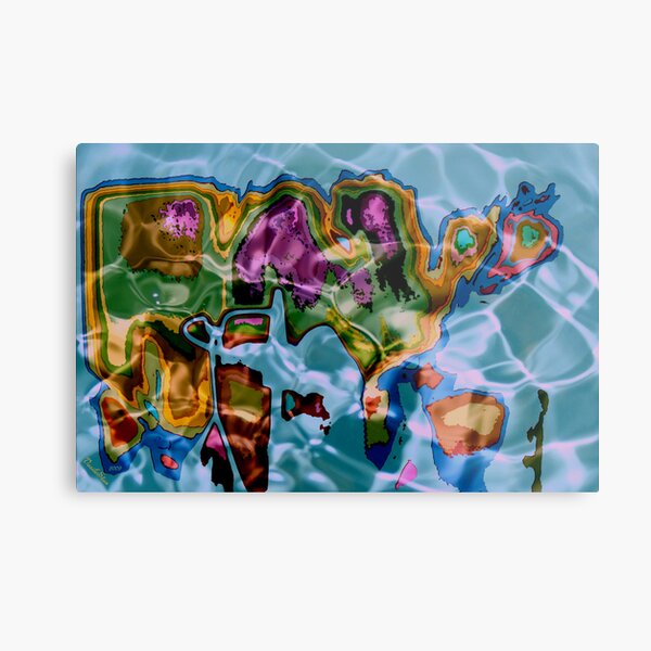 The primordial world map of emotions Metal Print