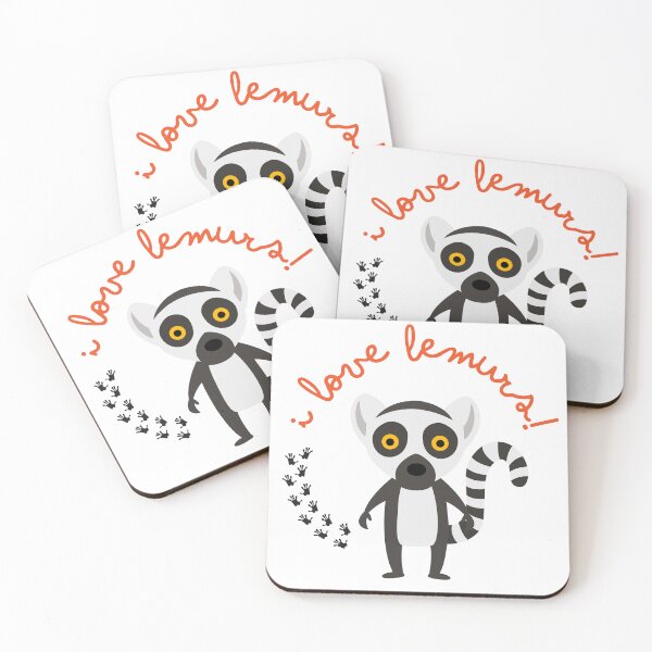 Artikelvorschau, Niedlich, ich liebe Lemuren! mit Katta-Illustration entworfen und verkauft von lemurnetwork.