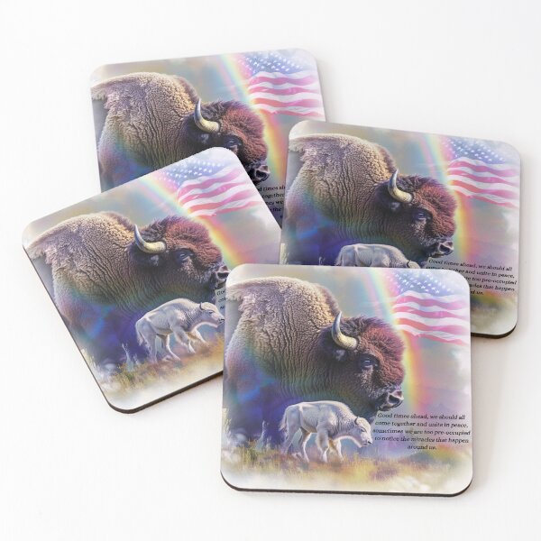 Item preview, Bison and her white calf  designed and sold by Lewis-mart.