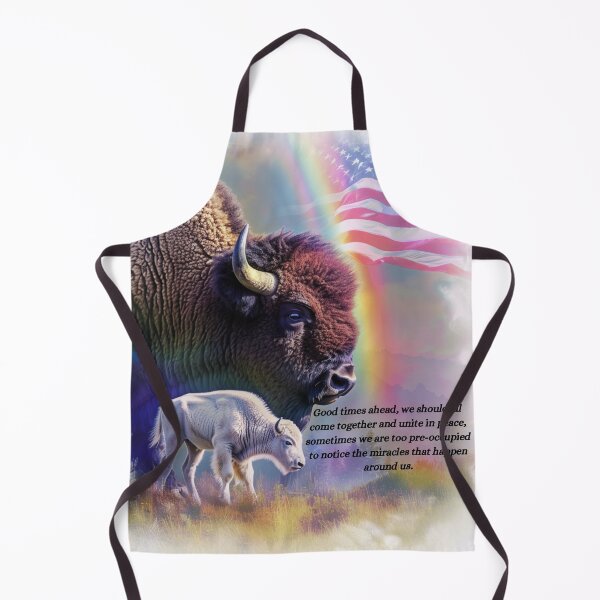 Aperçu de l'œuvre Bison et son veau blanc  créée et vendue par Lewis-mart.
