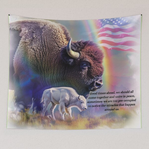 Item preview, Bison and her white calf  designed and sold by Lewis-mart.