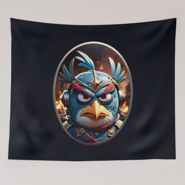 Item preview, Funny Grumpy Military Soldier Bird designed and sold by TheArtOfPat.
