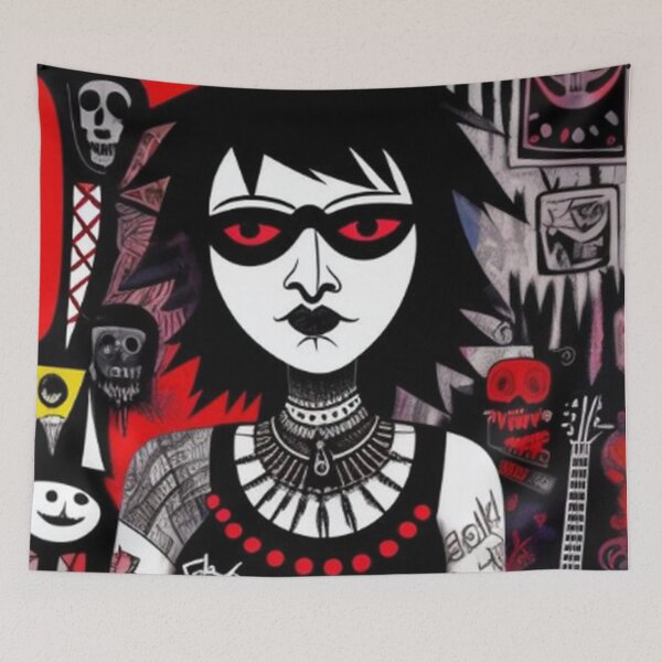 Item preview, Abstract Punk Rocker Graffiti designed and sold by TheDarkWardrobe.