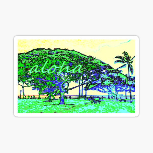 Kapiolani Park Aloha II Sticker