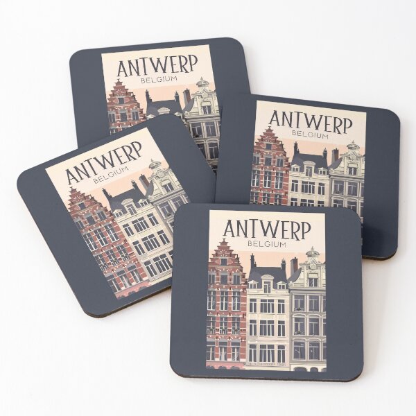 Item preview, A Vintage Travel Illustration of Antwerp - Belgium  designed and sold by GoodOldVintage.