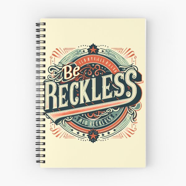 Item preview, Be Reckless, typography, retro designed and sold by maxmaj.