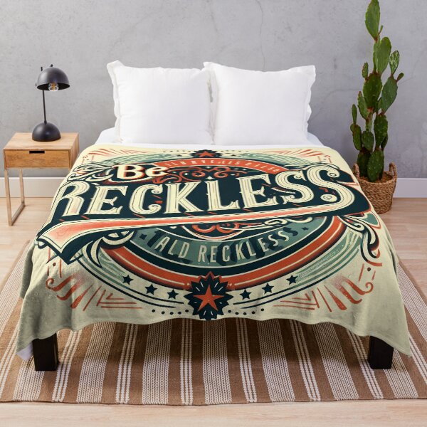Item preview, Be Reckless, typography, retro designed and sold by maxmaj.