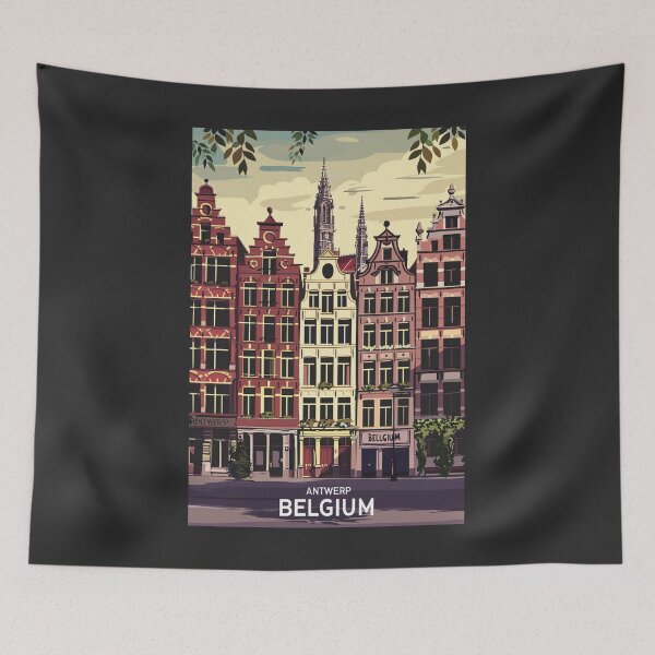 Item preview, A Vintage Travel Illustration of Antwerp - Belgium  designed and sold by GoodOldVintage.