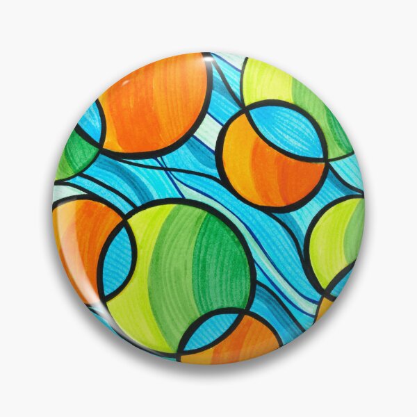 Item preview, Green and Orange Orbs Float in Flowing Water designed and sold by artofkathleen.