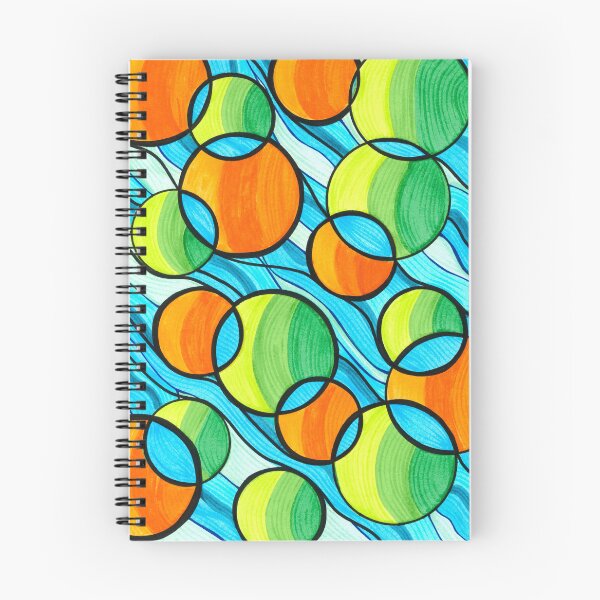 Aperçu de l'œuvre Des orbes verts et oranges flottent dans l’eau qui coule créée et vendue par artofkathleen.