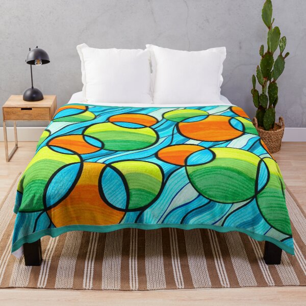 Item preview, Green and Orange Orbs Float in Flowing Water designed and sold by artofkathleen.