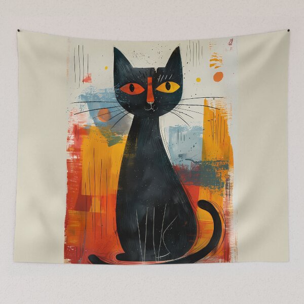 Item preview, Black Cat With Red Nose designed and sold by kuralesya.