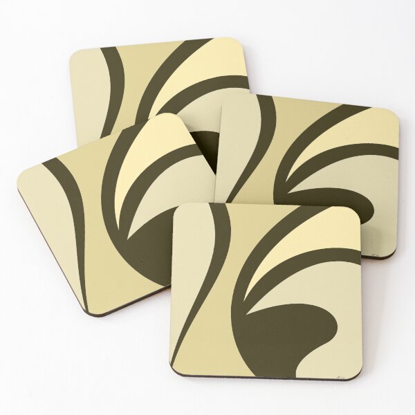 Item preview, Beige Wavy Curves Abstract designed and sold by studioart.