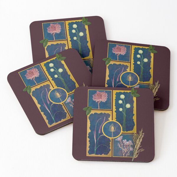 Item preview, Collage of Original Botanical Paintings designed and sold by EMDarkAcademia.