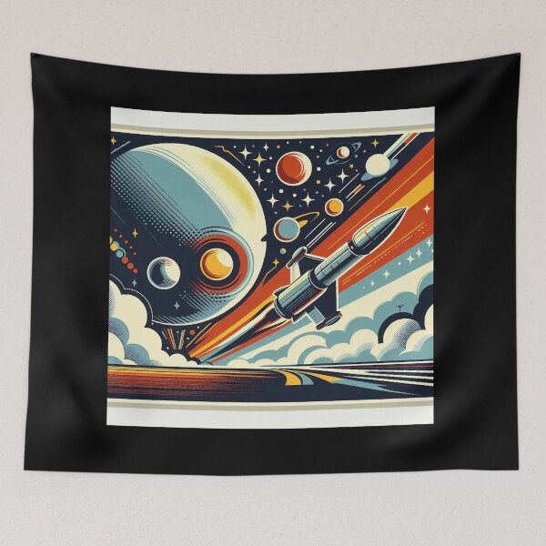 Item preview, Retro Space Poster designed and sold by SpaLaxy Store.
