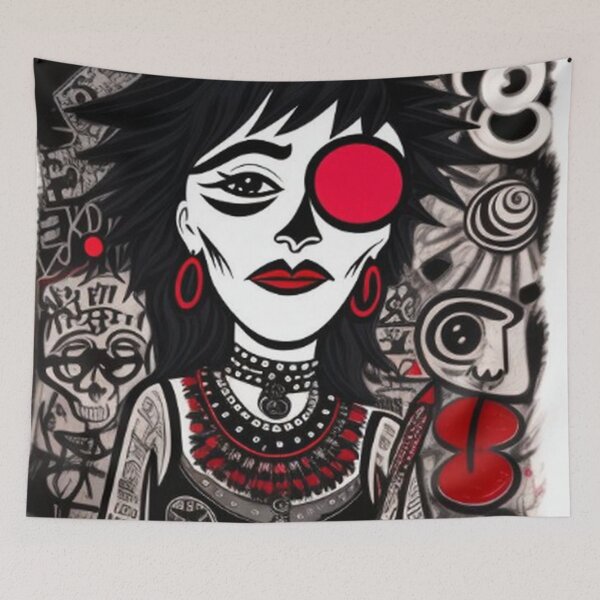 Item preview, Abstract Punk Rocker Graffiti designed and sold by TheDarkWardrobe.