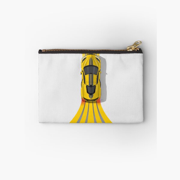 Item preview, Chevy Corvette C8 Yellow Stripes Top Down Illustration designed and sold by blackdogshop.