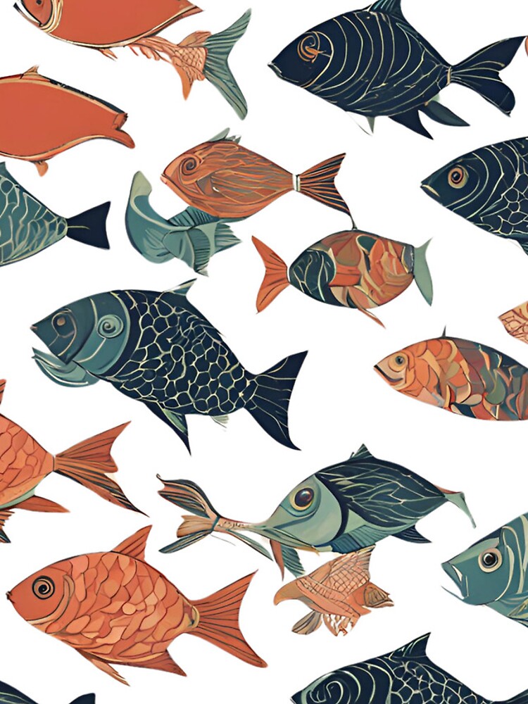 Thumbnail 4 of 4, iPhone Case, Fish Pattern designed and sold by PastelDreamz.