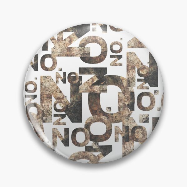 Item preview, "No" pattern | word pattern | Brown grunge texture designed and sold by GeorgetaHere.