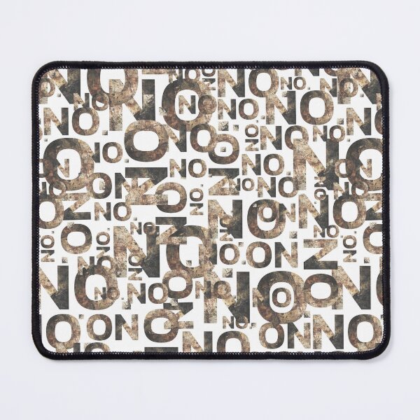 Item preview, "No" pattern | word pattern | Brown grunge texture designed and sold by GeorgetaHere.